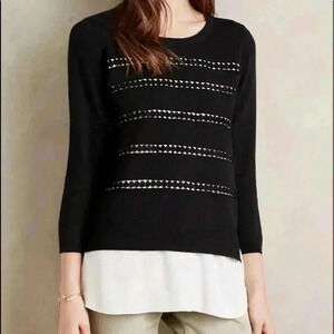 Angel of the North Layered Dovie Sweater Size S—B2